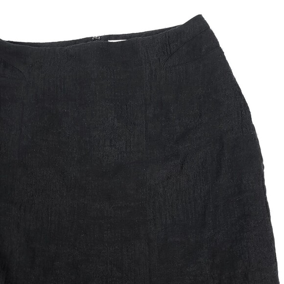HELMUT LANG Jacquard High Rise Micro Mini Skirt in Black Textured Wool Small - Picture 3 of 14
